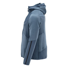 Fleece svetr, kapuce, mikrofleecová bunda na zip, kamenná modrá