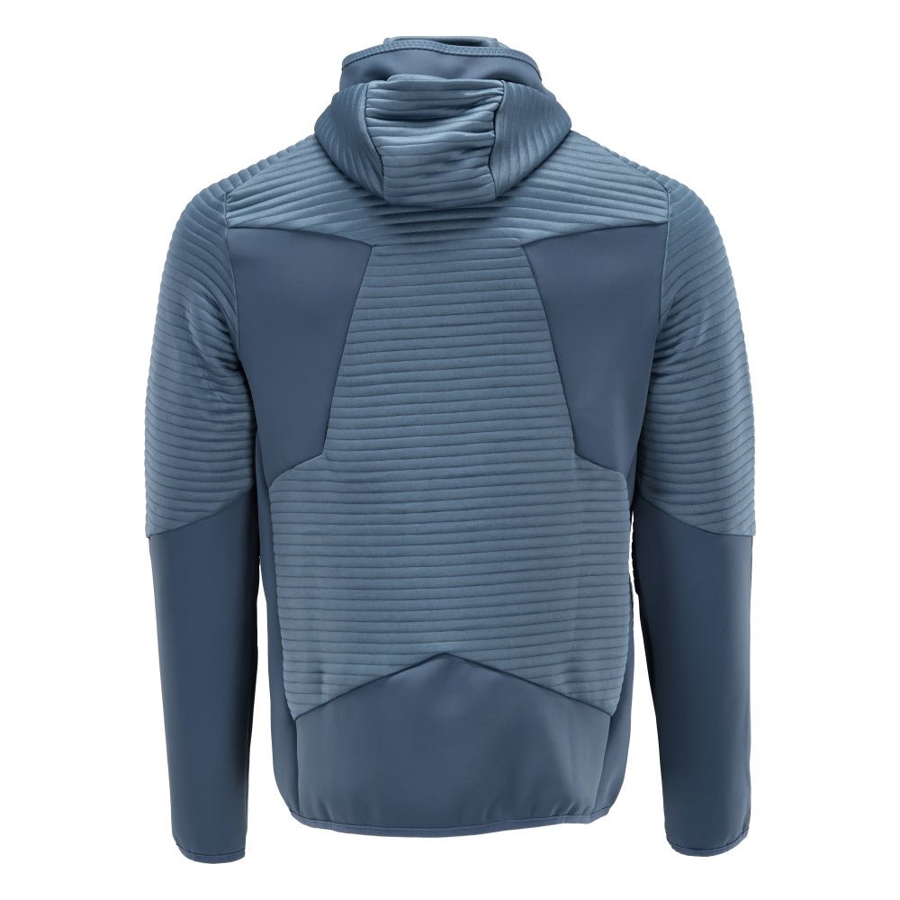 Fleece svetr, kapuce, mikrofleecová bunda na zip, kamenná modrá