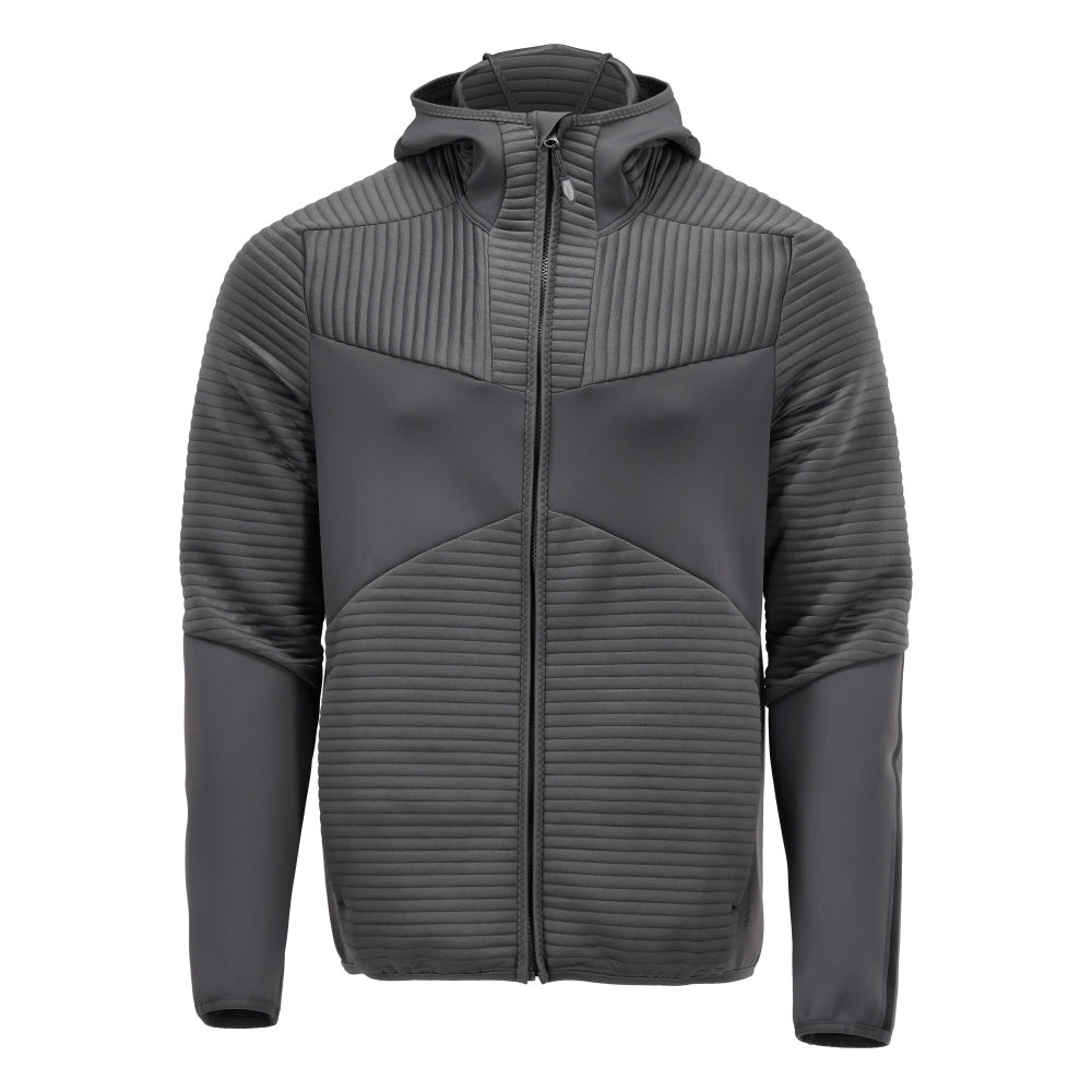 Fleece svetr, kapuce, mikrofleecová bunda na zip, antracitově šedá