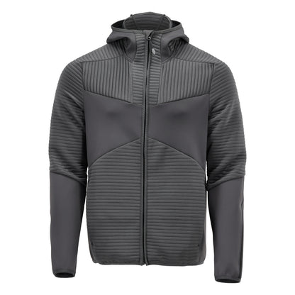 Fleece svetr, kapuce, mikrofleecová bunda na zip, antracitově šedá