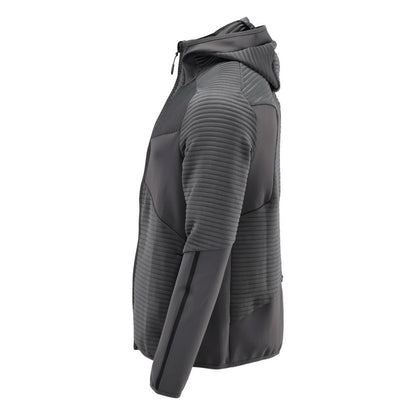 Fleece svetr, kapuce, mikrofleecová bunda na zip, antracitově šedá