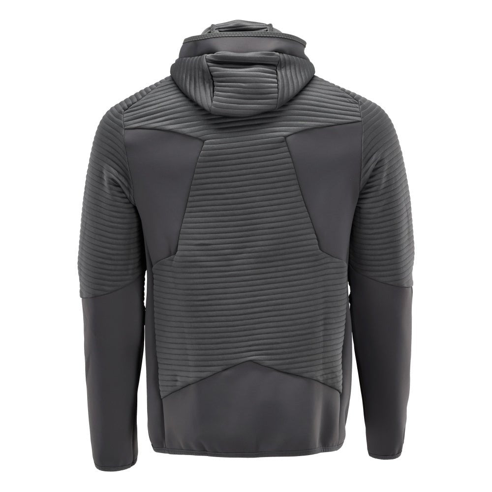 Fleece svetr, kapuce, mikrofleecová bunda na zip, antracitově šedá