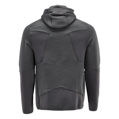 Fleece svetr, kapuce, mikrofleecová bunda na zip, antracitově šedá