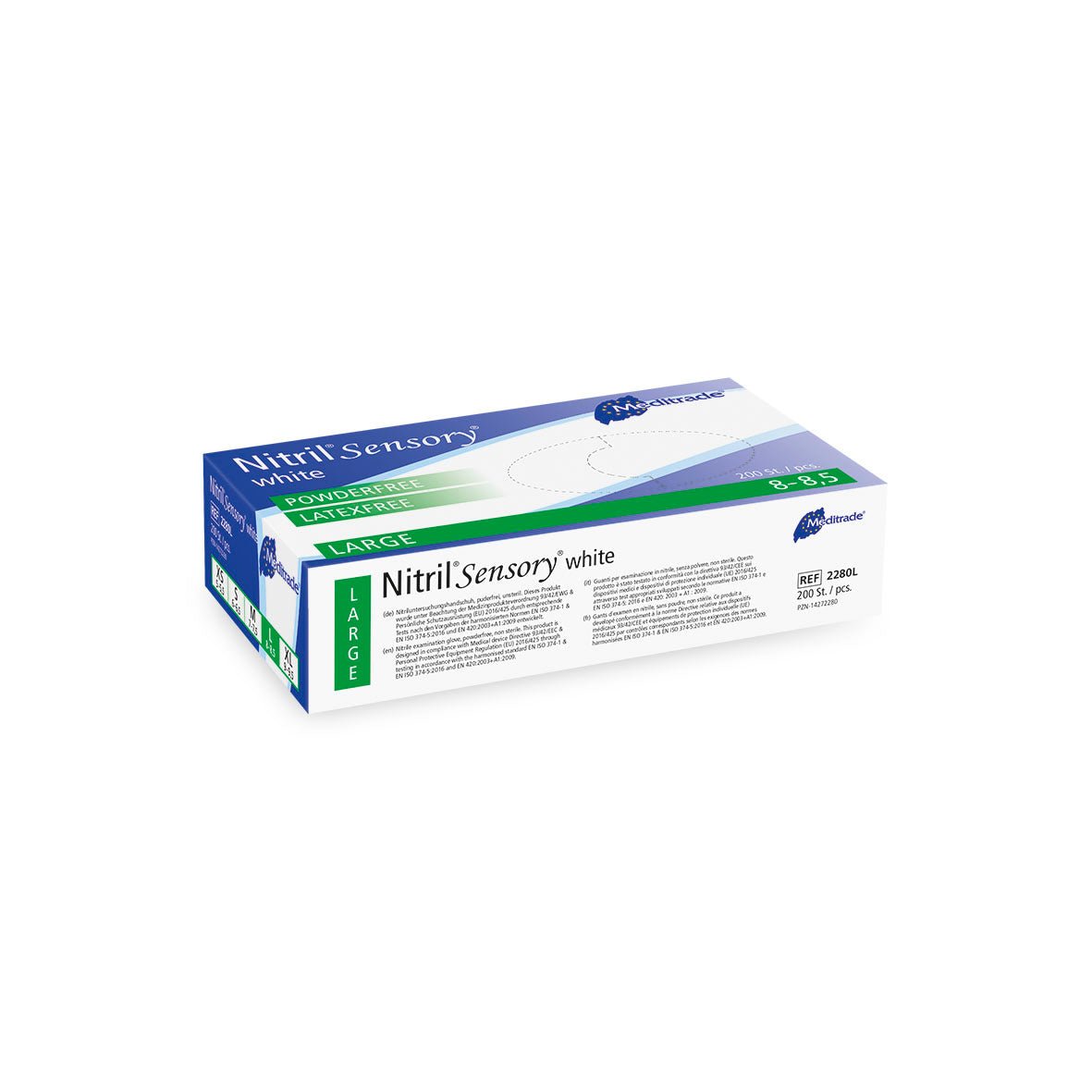 Meditrade Nitrile Sensory bílá