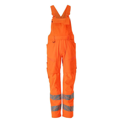 Dungarees, kolenní kapsy, strečové vsadky Dungarees, hi-vis oranžové