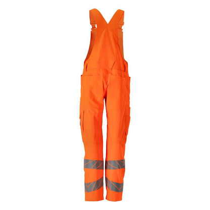 Dungarees, kolenní kapsy, strečové vsadky Dungarees, hi-vis oranžové