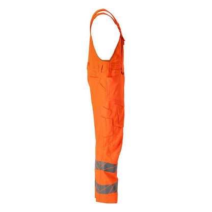 Dungarees, kolenní kapsy, strečové vsadky Dungarees, hi-vis oranžové