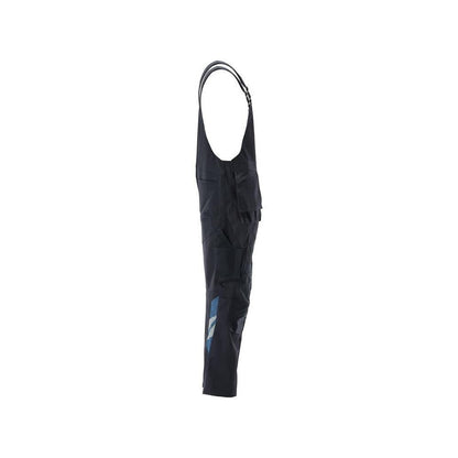 Dungarees, kolenní kapsy, strečové vsadky Dungarees, černo-modré