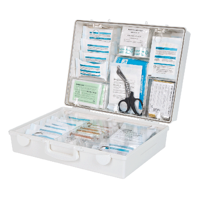 Erste Hilfe-Koffer MT-CD weiss mit Füllung Standard DIN 13169