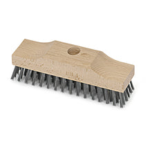 Die Nölle Profi-Bürste Stahldrahtschrubber 22 cm verfügt über dicht gepackte, steife Metallborsten und ein zentrales Loch zur Stielbefestigung - perfekt für die effektive Reinigung von harten Oberflächen. Von Nölle Profi Brush Bürsten- & Pinseltechnik e.K.