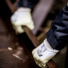 NITRAS nitrilové rukavice, žlutá / bílá