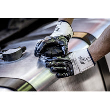 NITRAS nitrilové rukavice, bílá / modrá, EN 388 bavlněný žerzej | Balení (12 párů)