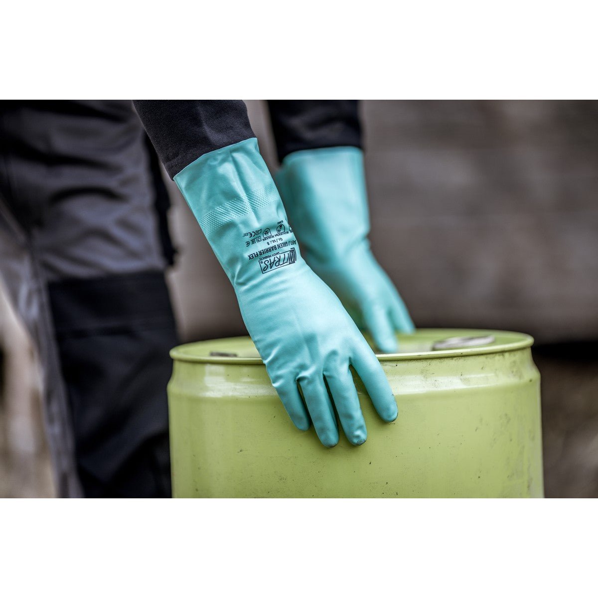 NITRAS GREEN BARRIER FLEX, rukavice na ochranu proti chemikáliím, zelené