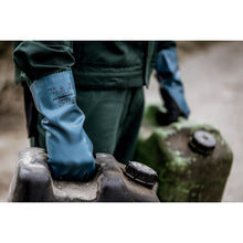 NITRAS GREEN BARRIER GRIP, rukavice na ochranu proti chemikáliím, benzín / černá