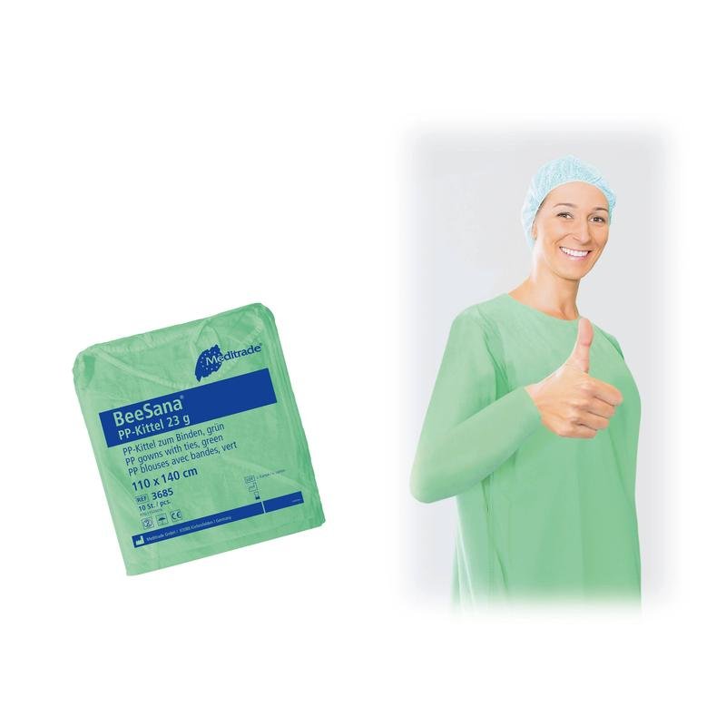 Ochranný plášť BeeSana® PP pro personál a návštěvníky 10 bal