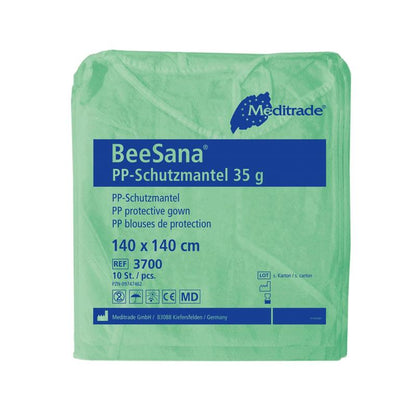 Ochranný plášť BeeSana® PP pro personál a návštěvníky 10 bal