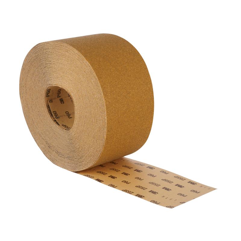 3M™ papírová brusná role 255P, 115 mm x 50 m, P60, bez povlaku FreCut™ | Balení (1 role)