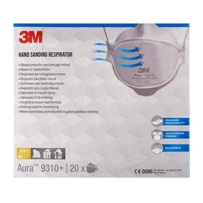 3M™ Aura™ Comfort Particulate Mask 9310+, FFP1, bez ventilku, balení po 20 ks | Balení (20 kusů)