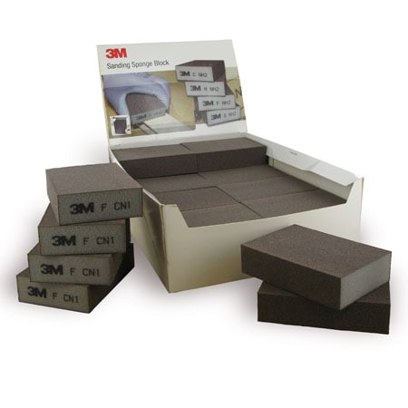 3M™ brusná houba, 68 mm x 100 mm x 26 mm, A, tvrdá, hrubá, čtyřstranná | Balení (24 kusů)