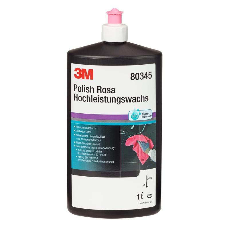3M™ leštící pasta Polish Pink vysoce výkonný vosk, 1 l, 80345 | Láhev (1l)