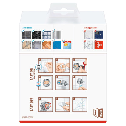 tesa Nooblesse Zahnbürstenhalter, schickes Design, inkl. Klebelösung