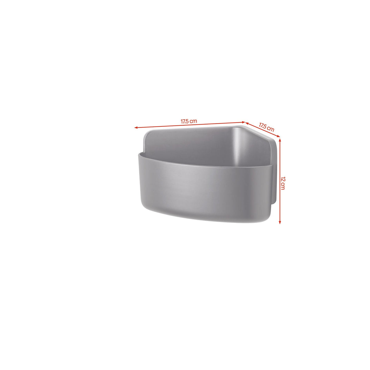 tesa LAVAA Eck-Duschkorb klein, mattschwarz, stilvoll, praktisch, platzsparend, weiß