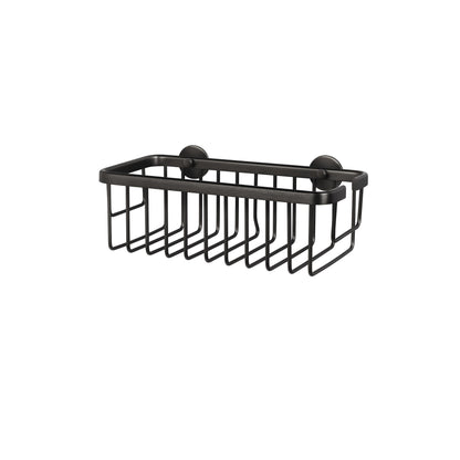 tesa MOON Graphite Duschkorb einzeln, selbstklebend, Metall PVD beschichtet