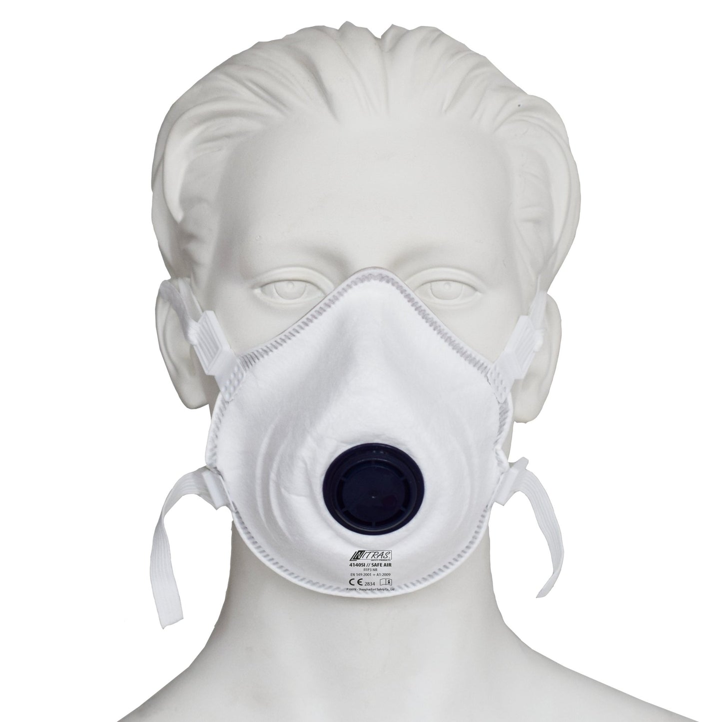 NITRAS SAFE AIR, dýchací maska, FFP3 NR, s ventilkem, bílá, EN 149, krabička 10 kusů | Balení (10 kusů)