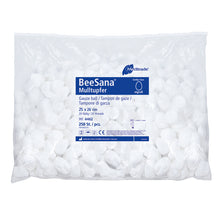 BeeSana® gázový tampon, bez RöKo, nesterilní, 25 x 26 cm, kulatý tvar, velikost vejce | Balení (250 kusů)