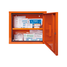 Verbandschrank JUNIORSAFE orange mit Füllung Standard DIN 13157