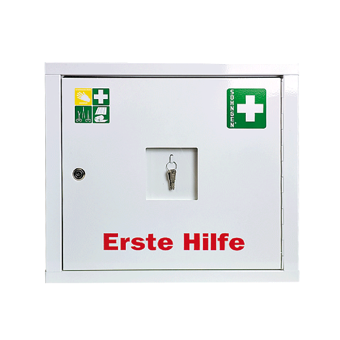 Verbandschrank JUNIORSAFE weiss mit Füllung Standard DIN 13157