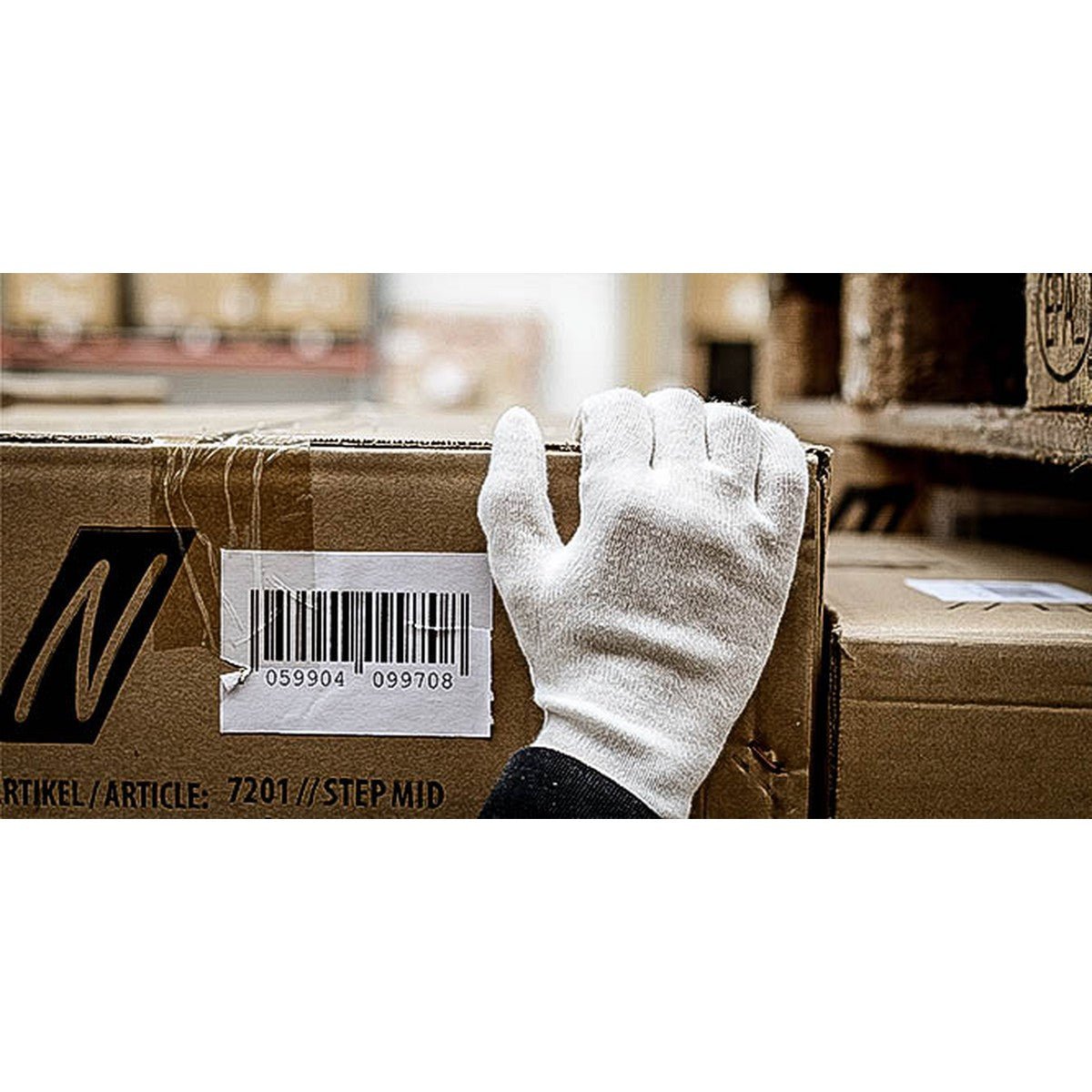 NITRAS bavlněné žerzejové rukavice, přírodní bavlněný žerzej | Balení (12 párů)