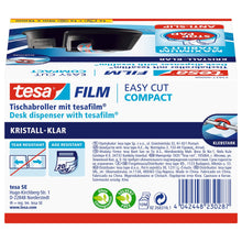 tesa Easy Cut stolní odvíječ Compact, černý, průhledný, 10 m x 15 mm