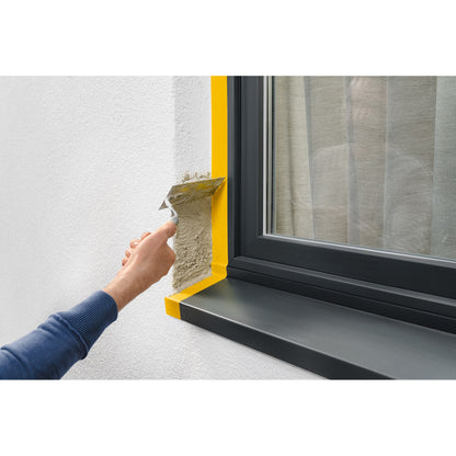 tesa PVC Putzband Quergerillt, 33 m x 50 mm, gelb – Anwendung