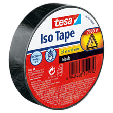 Izolační páska tesa SPVC pro elektroinstalace, černá, 20 m × 19 mm