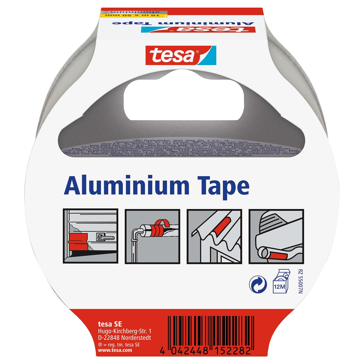 tesa Aluminiumband, 10 m x 50 mm, silber-matt