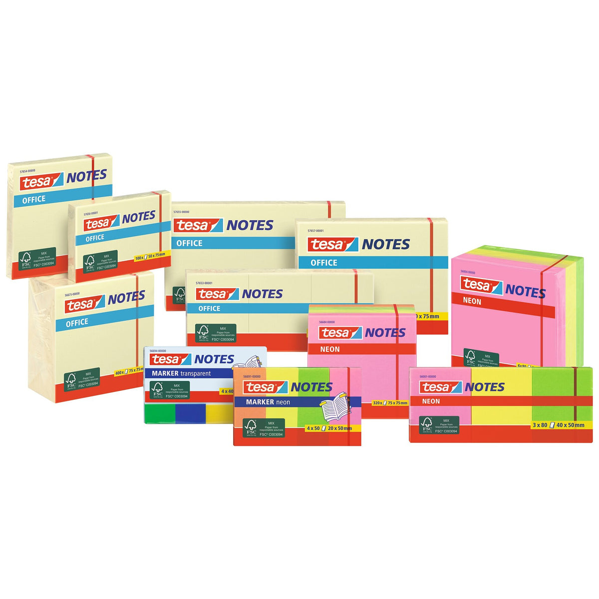 tesa Office Notes Haftnotizen – Sortiment