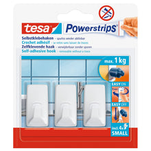 Hák tesa Powerstrips S, hranatý, bílý