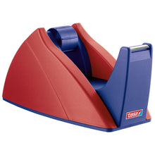 tesa 57421 Easy Cut stolní odvíječ, prázdný, pro role do 33 m × 19 mm, červeno-modrý