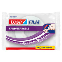 tesafilm – lze ručně odtrhnout, průhledná, 25 m × 19 mm