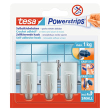 Háčky tesa Powerstrips Small Trend, matný chrom