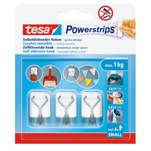 tesa Powerstrips – samolepicí háčky s odnímatelnými drátěnými háčky, bílé