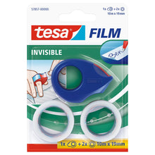 tesafilm mini odvíječ + 2 role Invisible, matně bílé, pro role do 19 m