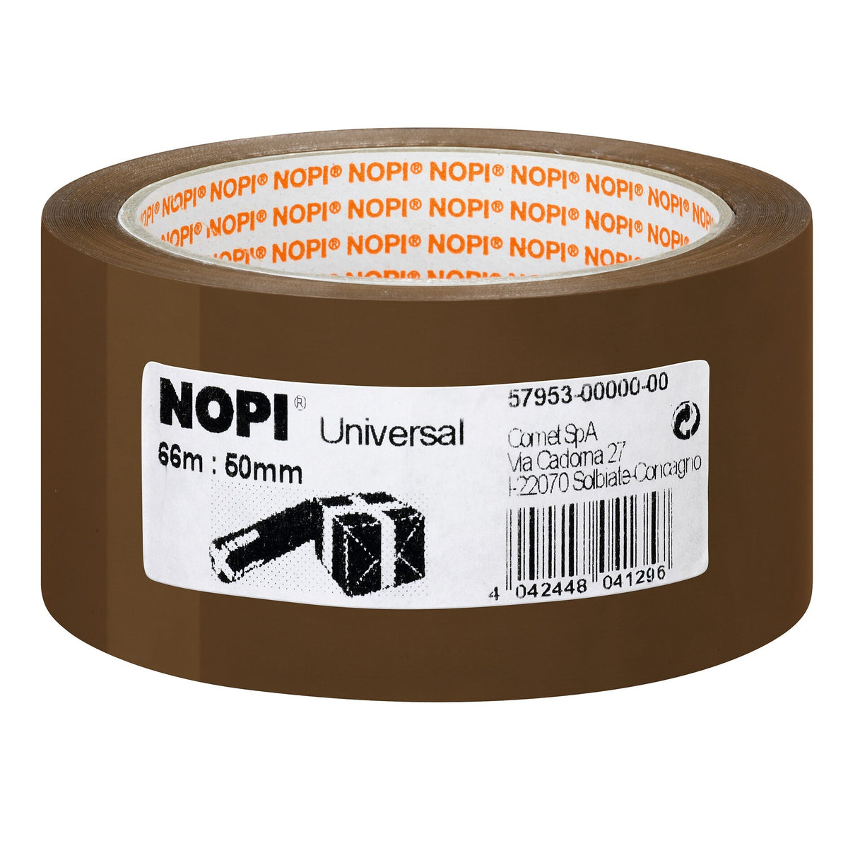 tesa NOPI Packband, 66 m x 50 mm, Universal braun