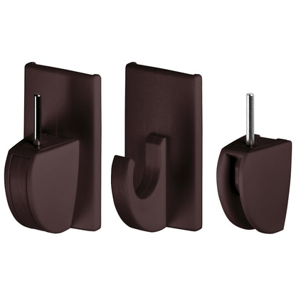 tesa Powerstrips Vario-Gardinenhaken braun