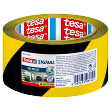 tesa 58130 Prémiová značkovací a výstražná lepicí páska, 66 m × 50 mm, černá-žlutá