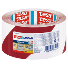 Značkovací lepicí páska tesa PREMIUM, 66 m × 50 mm, červeno-bílá