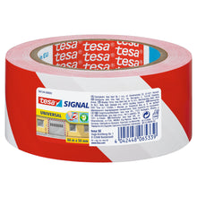 tesa Signal univerzální značkovací páska, 66 m × 50 mm, červeno-bílá