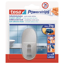 tesa Powerstrips háček L, kovový, oválný, bílý