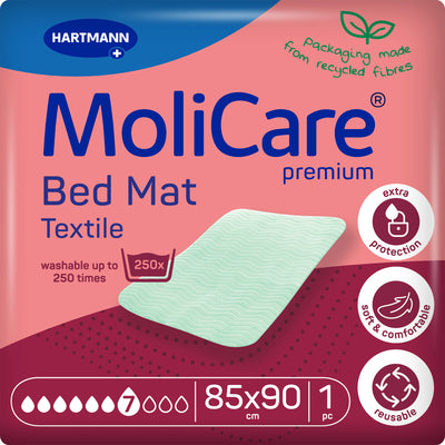 Vyřazená položka: MoliCare Pr Bed Mat Tex 7T Flü 75x85 s křidélky | Balení (10 kusů)